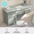 Chaise de bureau mi-dossier en maille rembourrée avec accoudoirs réglables et roulettes