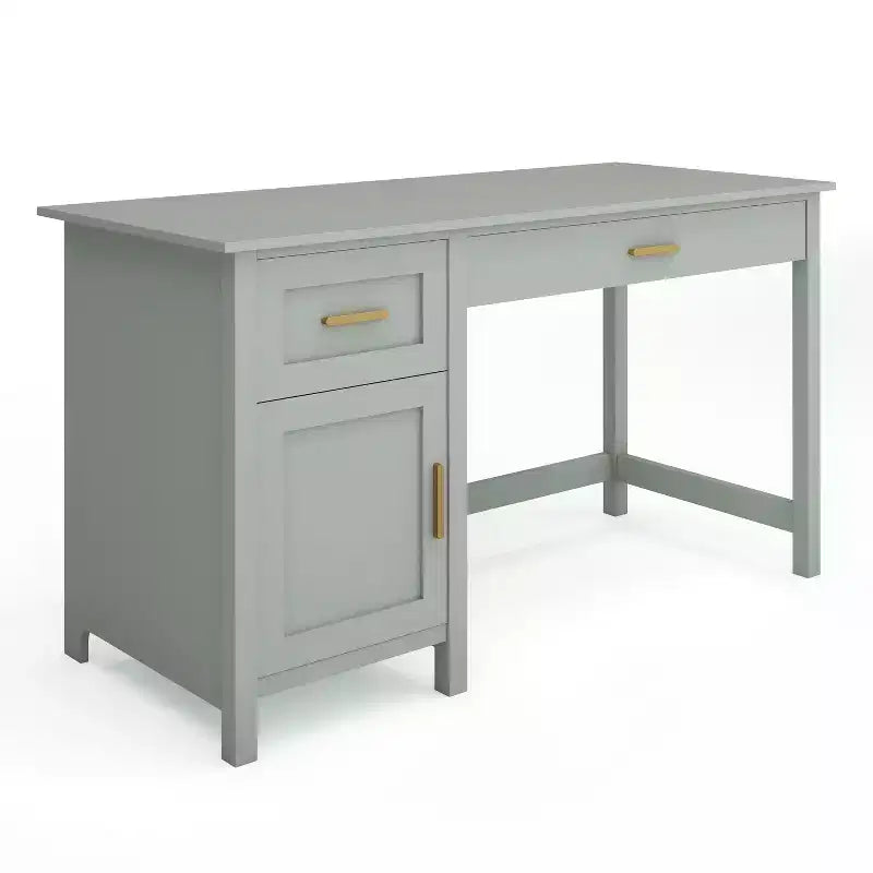 Martha Stewart Hutton Shaker Style Home Office Desk with Storage
