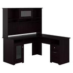 Cabot 60W L Shaped Computer Desk with Hutch - Bush Furniture