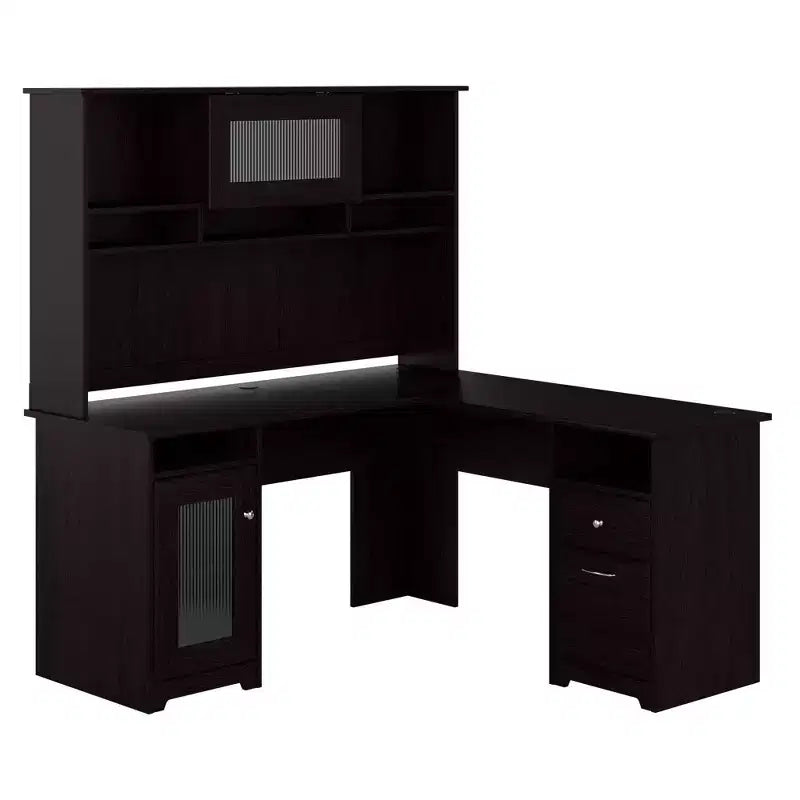 Cabot 60W L Shaped Computer Desk with Hutch - Bush Furniture