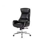 Mid-Century Modern Air Leatherette Adjustable Swivel High Back Office Chair - Glitzhome