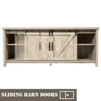 Meuble TV console avec porte coulissante de style grange pour téléviseurs de 60 pouces
