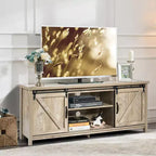 Meuble TV console avec porte coulissante de style grange pour téléviseurs de 60 pouces