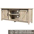 Meuble TV console avec porte coulissante de style grange pour téléviseurs de 60 pouces