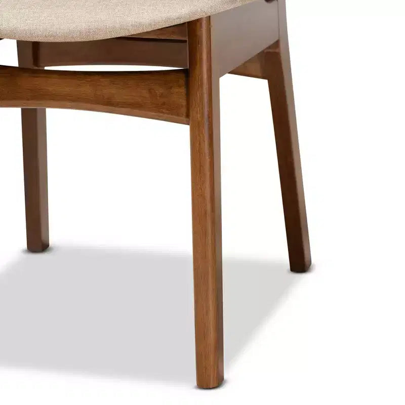 Ensemble de 2 chaises de salle à manger en bois rembourrées en tissu