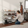 Étagère à chaussures 4 niveaux, range jusqu'à 24 paires de chaussures