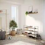 Étagère à chaussures 4 niveaux, range jusqu'à 24 paires de chaussures